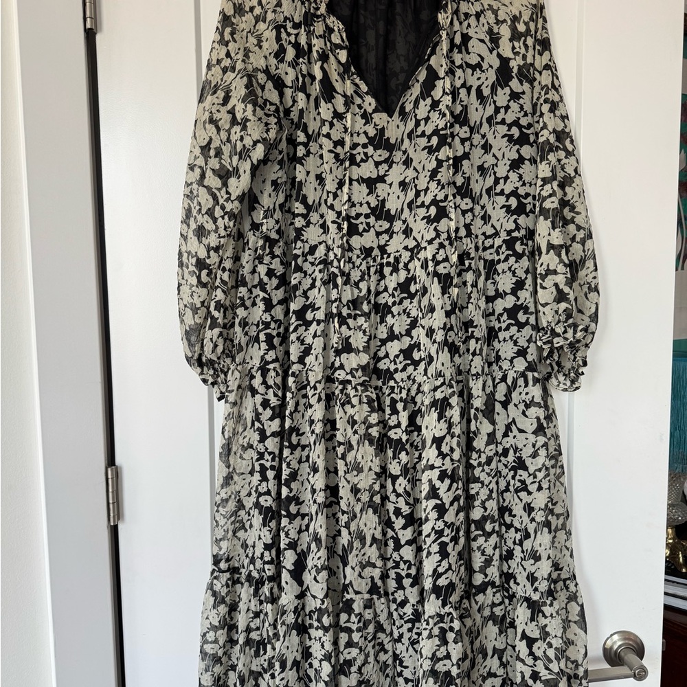 By Together Black and White Floral Maxi Dress